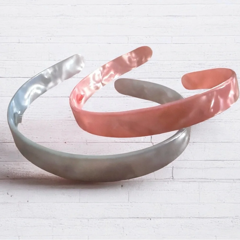 1960’s Vintage French Headband-‎ Choose: Pearlescant Baby Pink OR Baby Blue